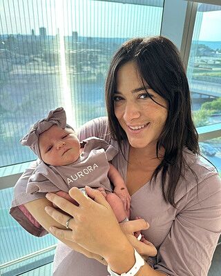Dusty Purple Bamboo Knit Maternity Robe