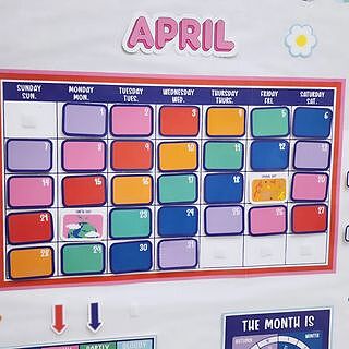 We Stick Together Calendar Bulletin Board Set