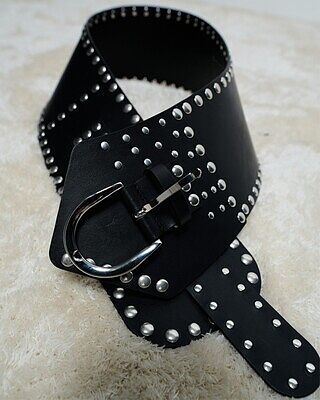 Studded Waist Belt in Black