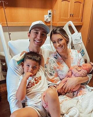 Ella's Dusty Rose Knit Maternity Robe