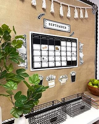Farmhouse Calendar Bulletin Board Set