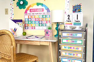 Retro Remix Calendar Bulletin Board Set