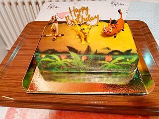 Simba®, Timon® en Pumba® op jungle taart