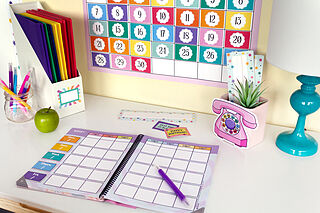 Retro Remix Calendar Bulletin Board Set