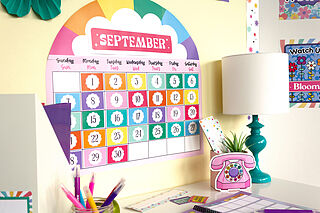 Retro Remix Calendar Bulletin Board Set