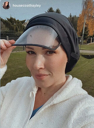 Hairbrella Satin-Lined, Waterproof Rain Hat