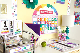 Retro Remix Calendar Bulletin Board Set