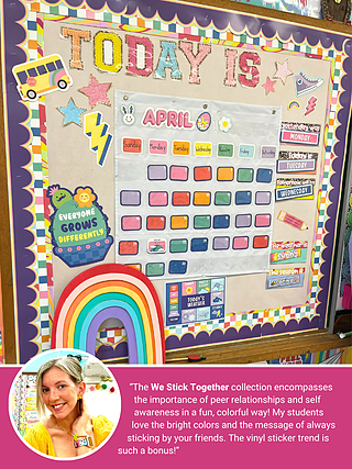 We Stick Together Calendar Bulletin Board Set