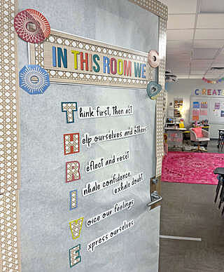 Woven Cane Straight Bulletin Board Borders