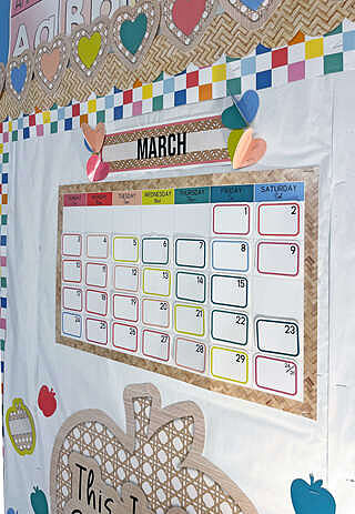 True to You Classroom Calendar Bulletin Board Set