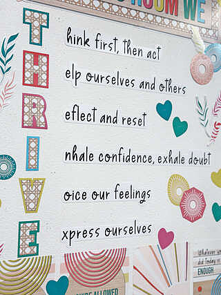 True to You In This Room We Thrive Bulletin Board Set