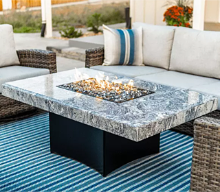Oriflamme Mediterranean Rectangle Gas Fire Table