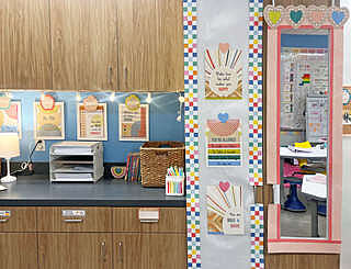 Coral Wave Straight Bulletin Board Borders