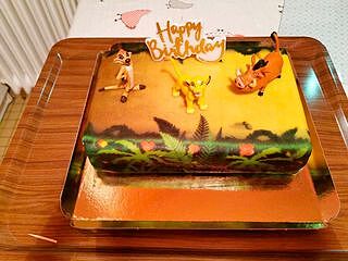 Simba®, Timon® en Pumba® op jungle taart
