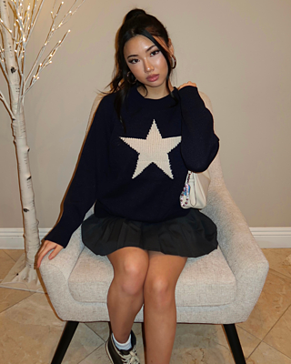 Casual Oversized Raglan Sweater CS412