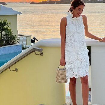 knee length dresses for ladies Self-Portrait Guipure Lace Mini Dress main image 0