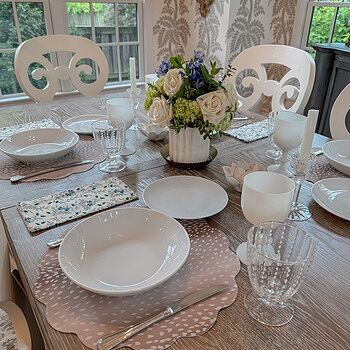 Baroque Floral Ombre Reversible Wipeable Placemats Set of 4