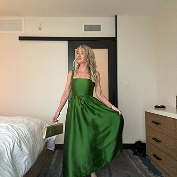 green emerald velvet dress Navy Eyelet Delaney Dress main image 1