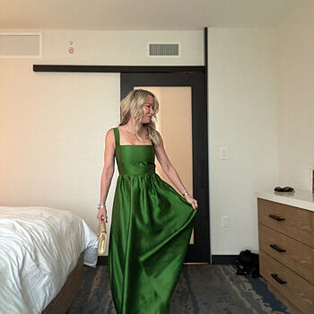 Green Dupioni Esme Dress
