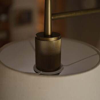 Henley Triple Bar Pendant Light - Natural Cotton Shades