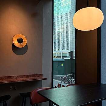 Boston Round Metal Diffuser Wall Light