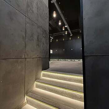 Travertine Stone Cylinder Pendant Light - 4 inch - Natural