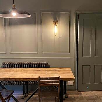 Brooklyn Giant Bowl Pendant - 24 Inch - Pewter