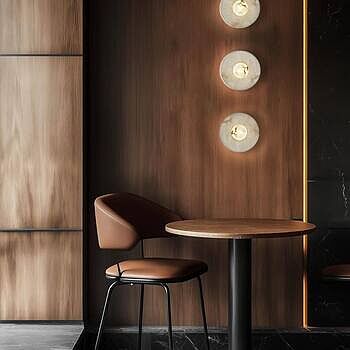 Alabaster Stone Diffuser Wall Light - 10 inch - White