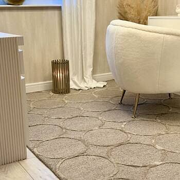 Alva Hand Tufted Wool and Viscose Rug - Light Brown