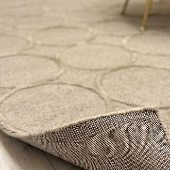 Alva Hand Tufted Wool and Viscose Rug - Light Brown