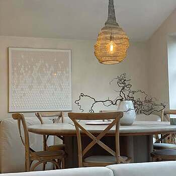 Beehive Wire Cage Metal Mesh Pendant Light - Drop - Brass