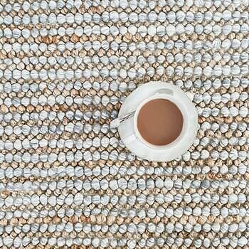 Fara Hand Woven Jute & Wool Rug - Natural & Grey