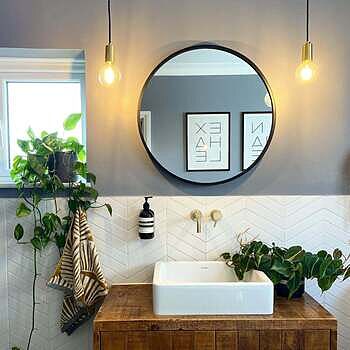 Urban Round Wall Mirror - 24 inch