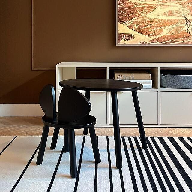 Een mooi interieur en kinderen, gaat dat wel samen? Ja zeker wel! Toen ik moeder werd heb ik niet veel veranderd in ons interieur, breekbare vazen staan buiten handbereik maar verder weinig aanpassingen. Inmiddels zijn er wel veel leuke items toegevoegd zoals dit mooie setje van Nofred 🖤 #kidsfurniture #homedecor #interiordesign #tylko #nofred #muuto nofred muutodesign tylko