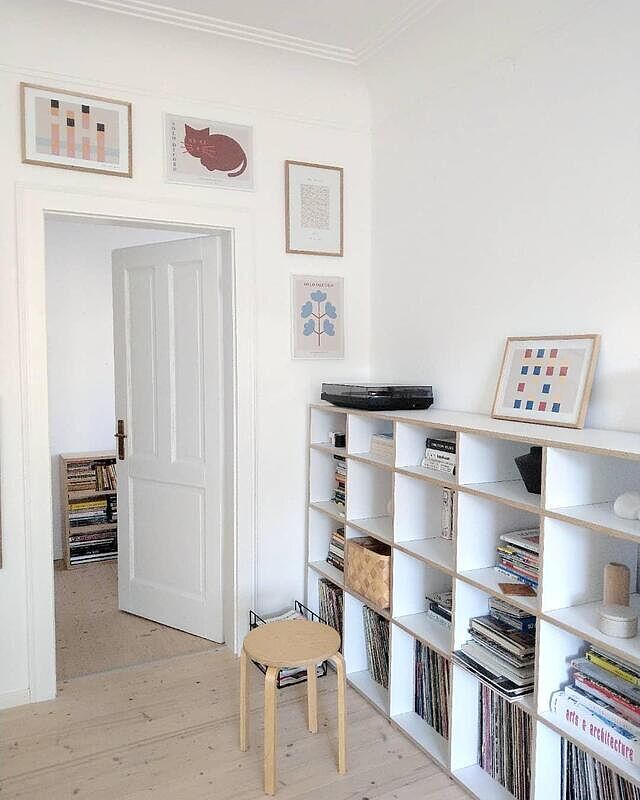 Saturday at home ☺

#scandinaviandesign #60er #japandi #70sstyle #Homedecor #midcentury #minimalistart #artistposter #gallerywall #beige #livingroom #nordicstyle #abstractart, #bohemian #bohostyle #contemporary #modernart #tylko #shelves #scandistyle #altbau #whiteinterior #dielenboden #bookshelves #finefinestuff