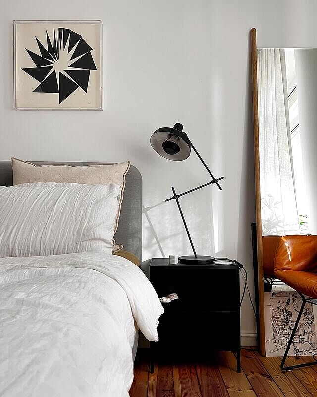 Little bedroom makeover with tylko - for quite a while I was looking into a stylish and practical storage solution for the bedlinen, blankets and throws. And this beautiful sideboard made the cut (swipe left to see the action). And while I was on it, I’ve added some sleek black bedside tables too. I’m very happy with the result! If you like to add something to your home, get 30% off by using igorjosif30 until September 4, 2022😍🖤🌿 #ad #interior #interiorstyling #harmonywithtylko #tylko #bedroom #mybdrm #berlin #igersberlin