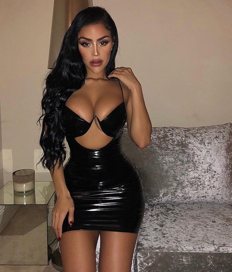 Cut The Vinyl Mini Dress - Black | Fashion Nova