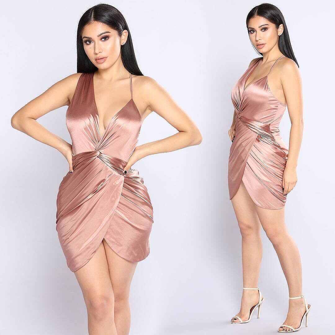 got me twisted satin dress Twist-Front Long Prom Dress with Sheer Waist Greenery / Small