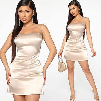 fashion nova haute night satin mini dress Haute Night Satin Mini Dress - Aqua