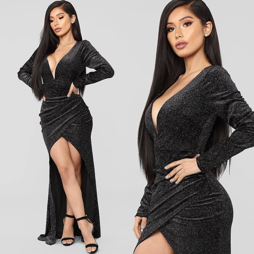 Black Tie Formal Velvet Dress - Black | Fashion Nova