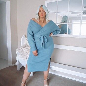 fashion nova mona sweater dress Mona Sweater Midi Dress - Heather Grey