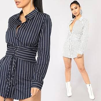 Well Suited Shirt Dress - White | Fashion Nova