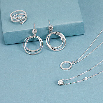 Collana Argento Con Pendente Zircone