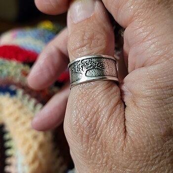 Tree of Life Band Ring in Sterling Silver | Silpada