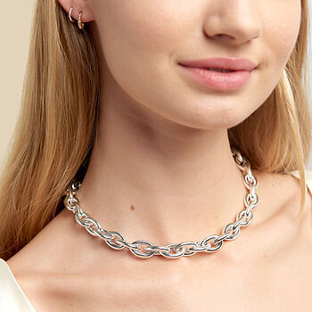 『Hollywood CHAIN BROWN×SILVER』 Silver Barbed Link Chain - Vàng New York