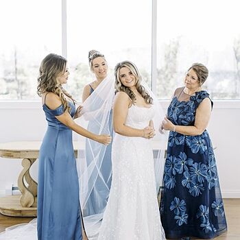 Floral Embroidered Tulle Gown With 3D Flower – Terijon.com