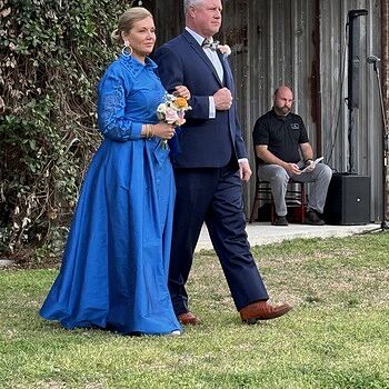 Taffeta Shirt Dress Gown With Eyelet Sleeve and Collar