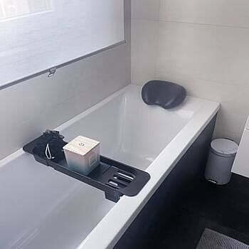 Tablette extensible pour baignoire noir - Yamazaki Tablette extensible pour baignoire noir - Yamazaki