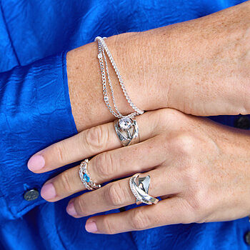 Silpada 'All Aglow' Cubic Zirconia Bracelet in Sterling Silber, 7