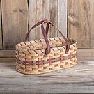 SALE! Vintage Yarn Caddy - Wine/Green
